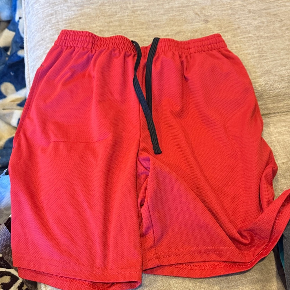 Amazon Essentials Men's Red Athletic Shorts